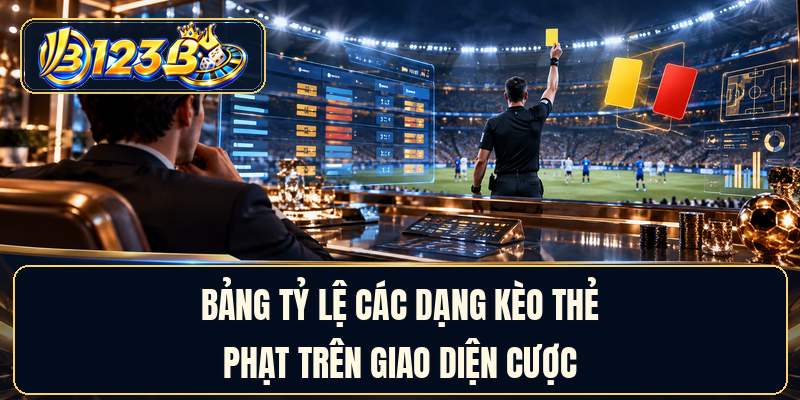 Bảng tỷ lệ các dạng kèo thẻ phạt trên giao diện cược