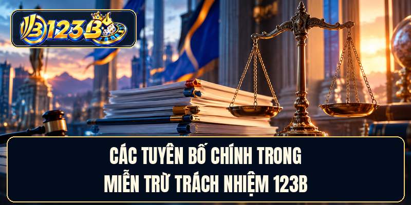 Các tuyên bố chính trong miễn trừ trách nhiệm 123B